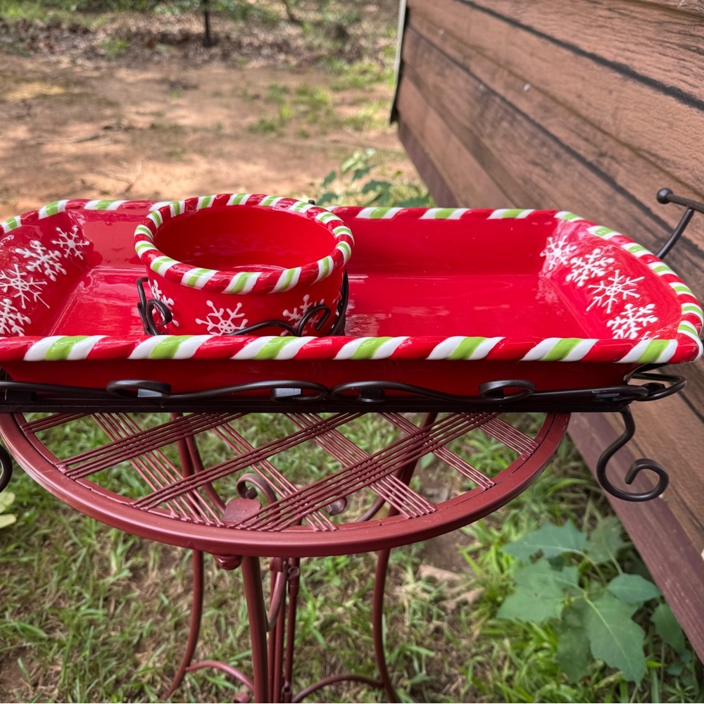 Peppermint Twist Hospitality Serving Tray 4-piece Set